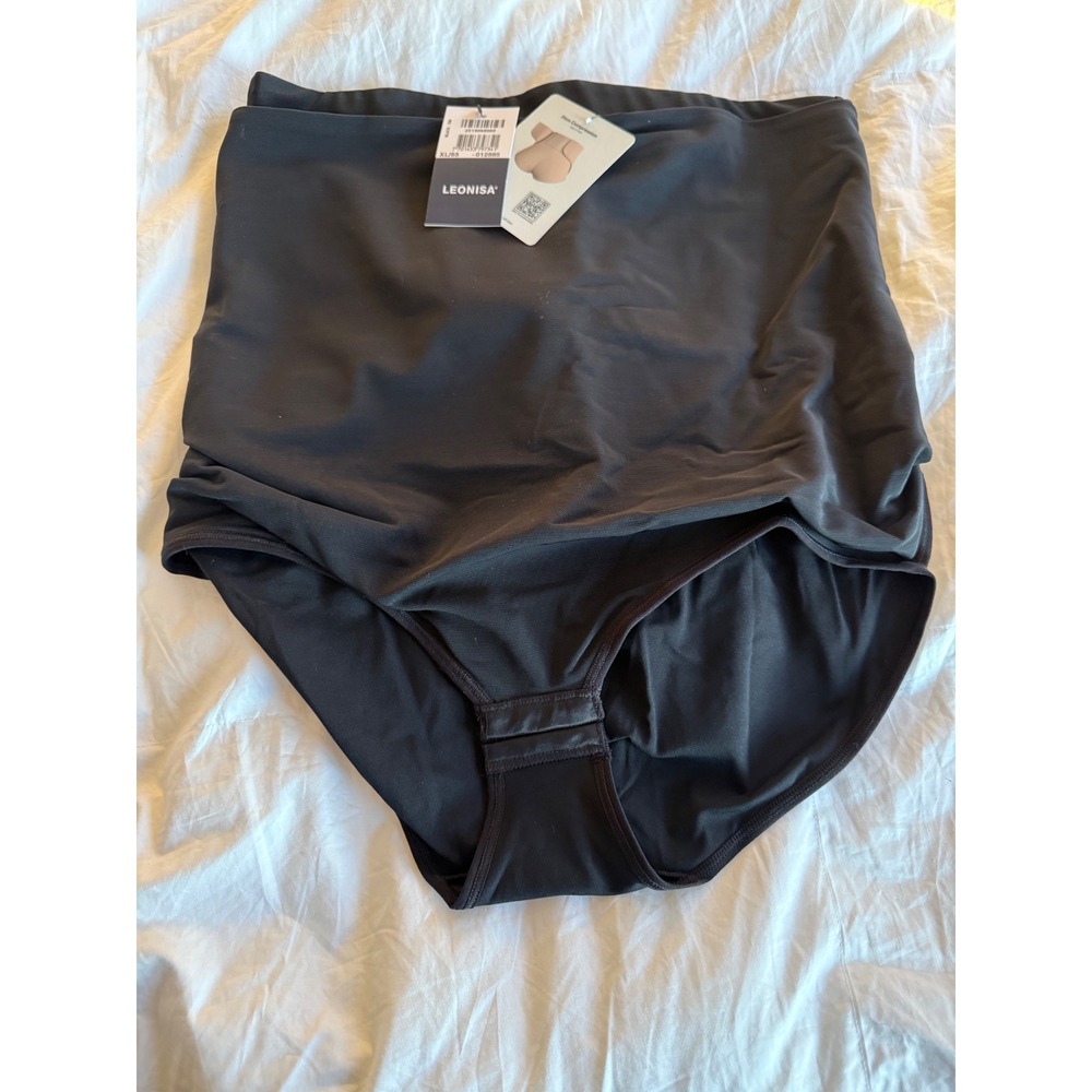 Leonisa Post-Surgical Panty Adjustable Belly Wrap Firm Compression 012885 XL Blk